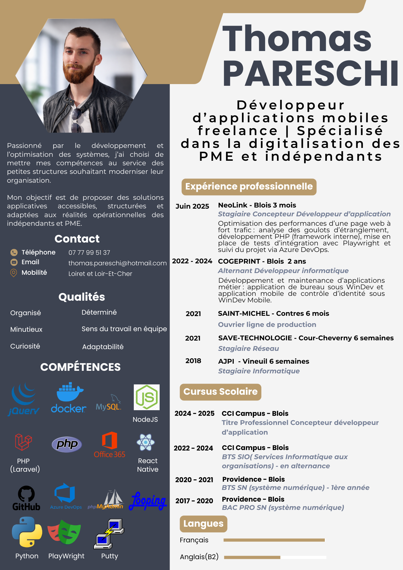 CV Thomas - Développeur React Native